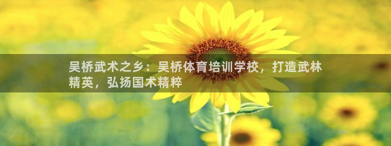 耀世而出：吴桥武术之乡：吴桥体育培训学校，打造武林
