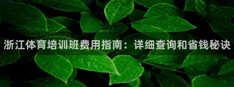耀世娱乐安全吗可信吗：浙江体育培训班费用指南：详细查