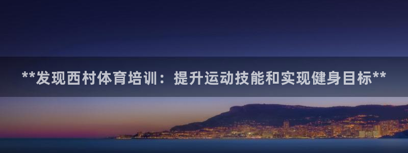 耀世第二关：**发现西村体育培训：提升运动技能和实现