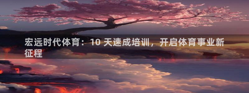 耀世平台代理怎么做的：宏远时代体育：10 天速成培训