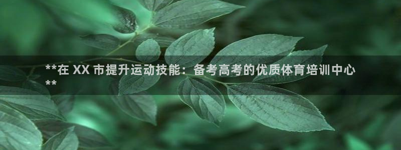 耀世集团公益：**在 XX 市提升运动技能：备考高考